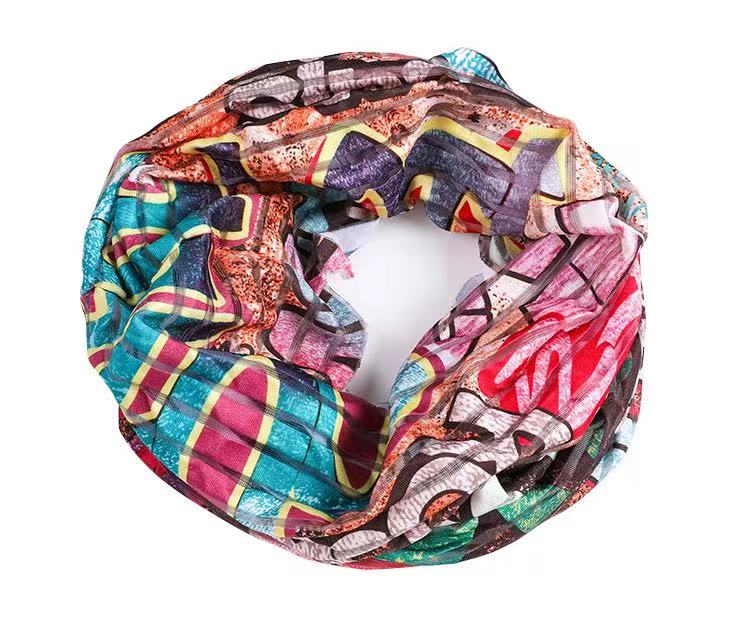 100% Polyester Infinity Scarf Fan Scarf Printing With Team Logo