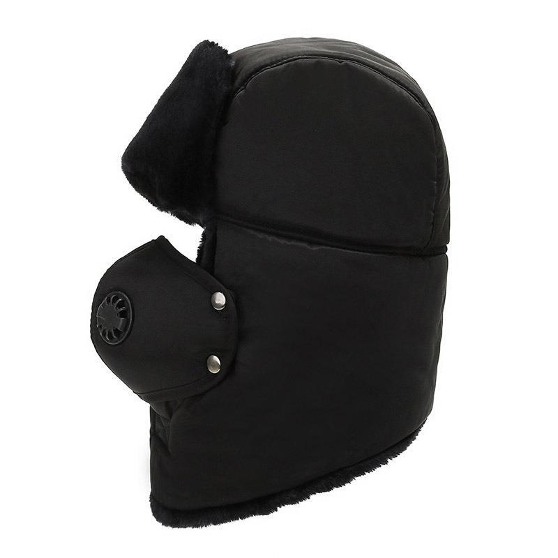 Faux Fur Warm Flipped Fuzzy Ear Neck Winter Russian Hat