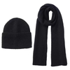 100% Acrylic Embroidered Beanie Knitted Warm Hat and Scarf Wholesale