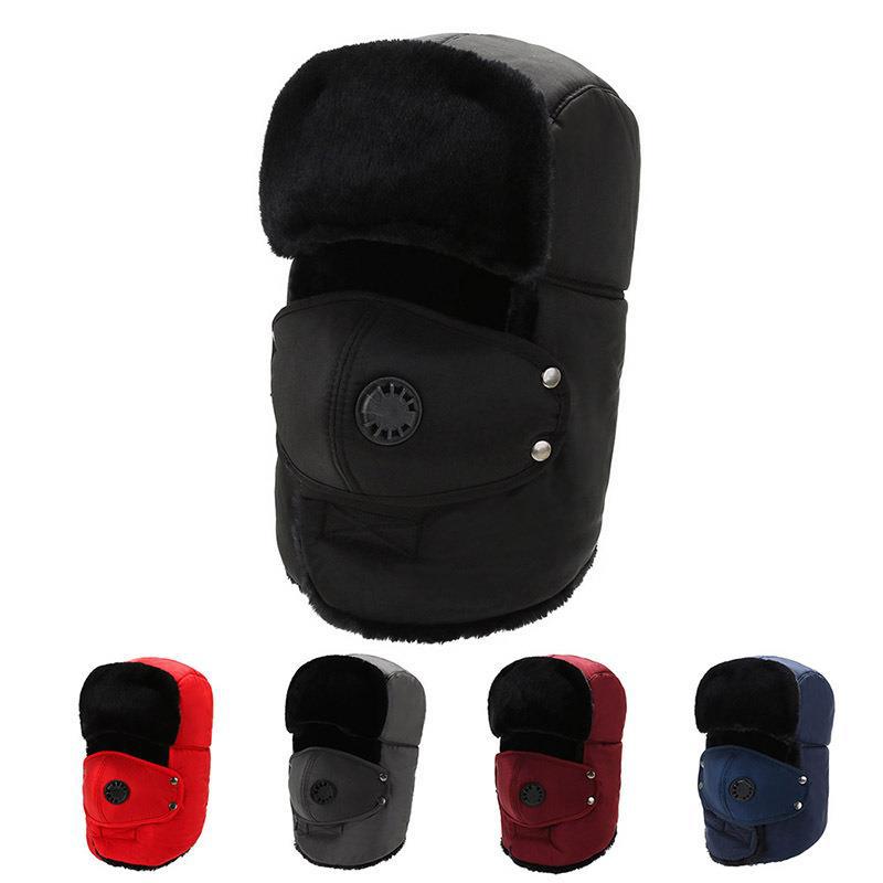 Faux Fur Warm Flipped Fuzzy Ear Neck Winter Russian Hat