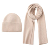 100% Acrylic Embroidered Beanie Knitted Warm Hat and Scarf Wholesale