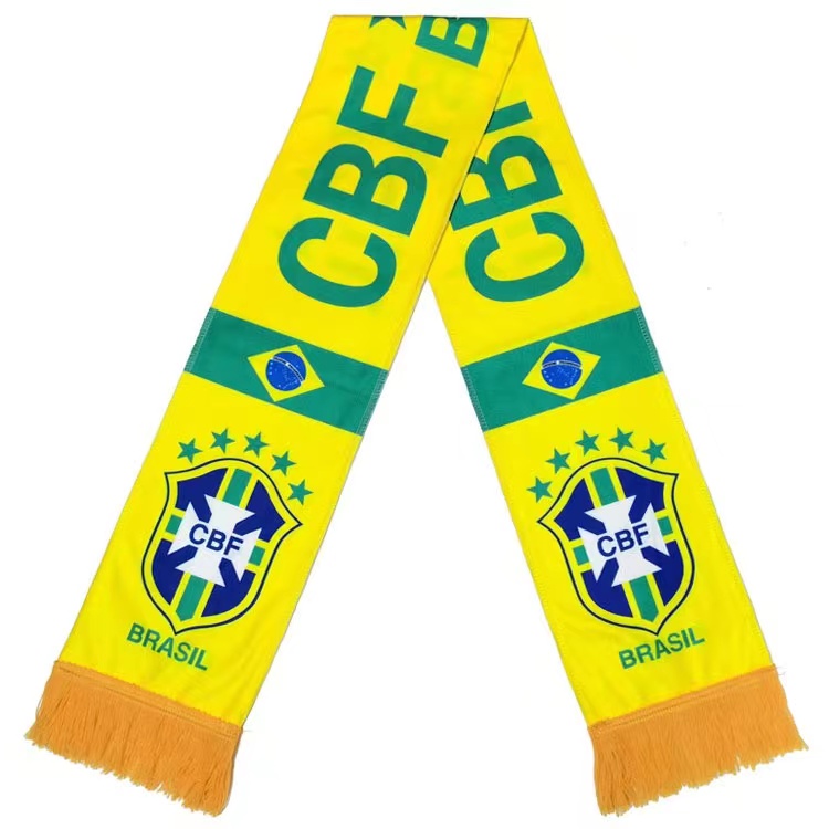 100% Polyester Soccer Football Fan Cheering Knitted Fan Scarf Custom