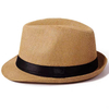 Straw Fedora Contrast Hatband Trim Straw Hat Made in China