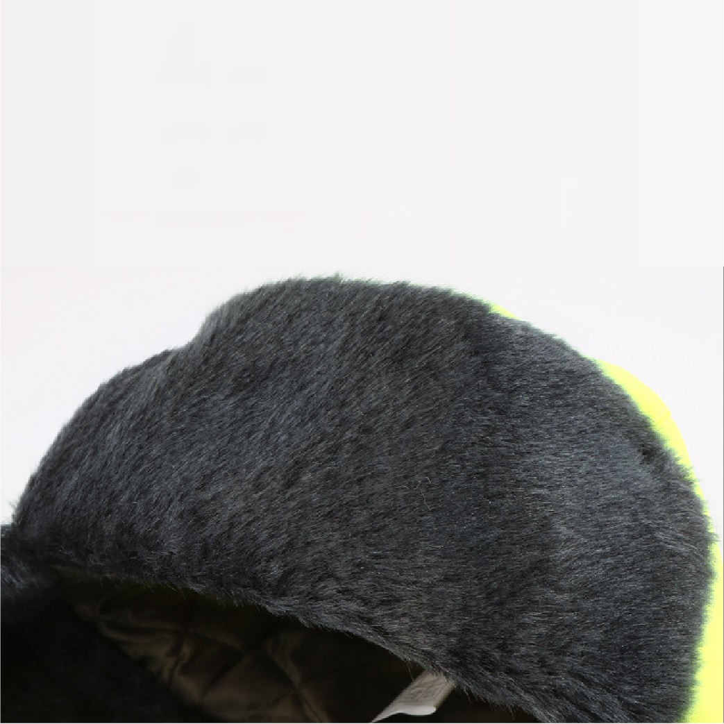 Hi-Vis Reflective Safety Winter Hat with Ear Flaps – Windproof Insulated Work Cap, Faux Fur Lined Trapper Hat for Cold Weather