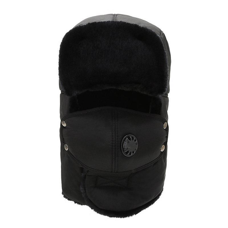Faux Fur Warm Flipped Fuzzy Ear Neck Winter Russian Hat