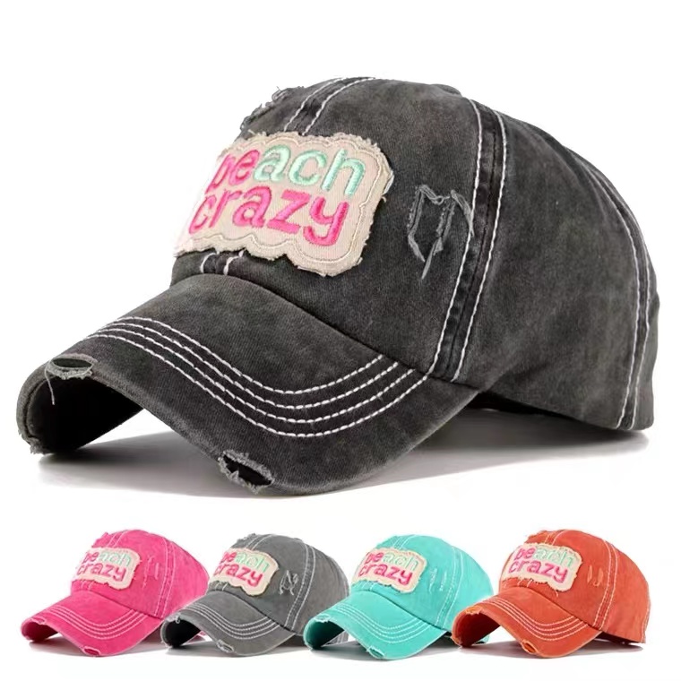 BSCI Audit Embroidered Adjustable Washed Cotton Distressed Dad Hat