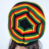 Acrylic Slouchy Reggae Style Stretchable Knitted Slinky Beanie Rasta Hat