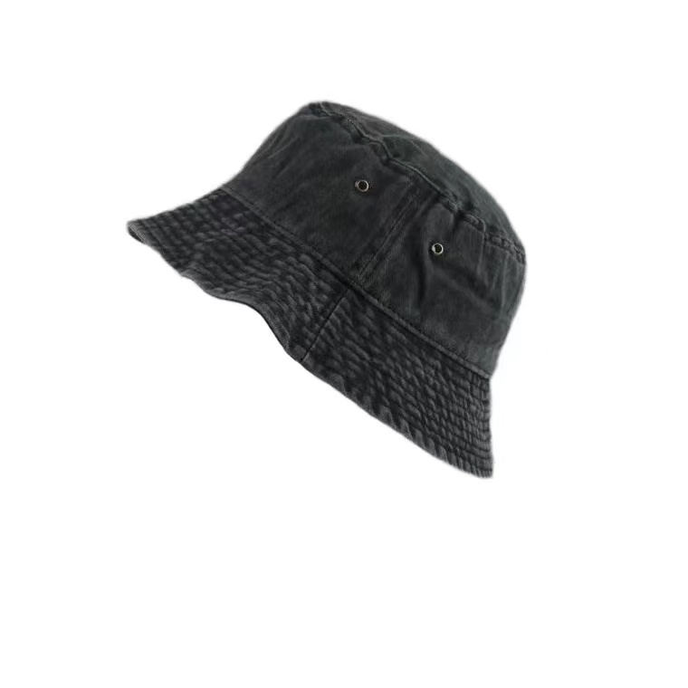 Washed Cotton Bucket Outdoor Design Hat with Ventilation Side Holes