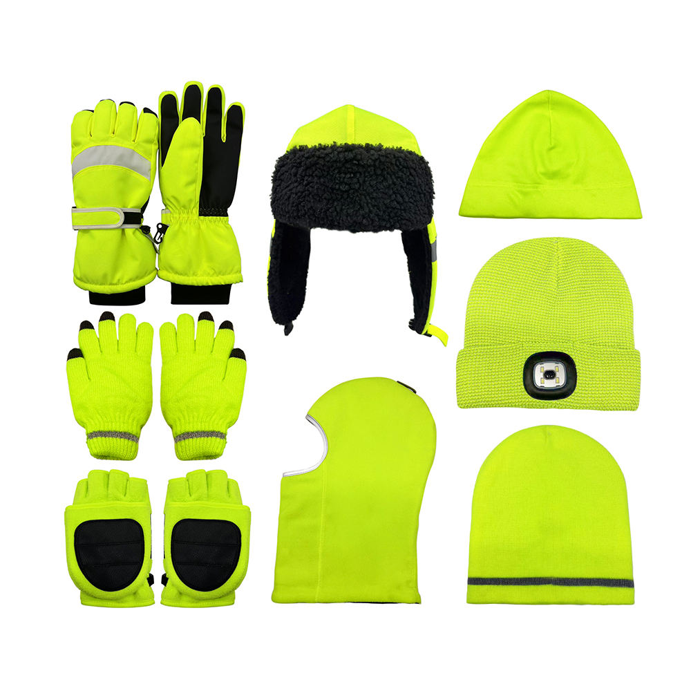 Safety Reflective Winter Work Hat – Hi-Vis Windproof Trapper Cap with Warm Ear Protection