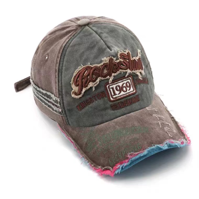 Adjustable Embroidered Logo Washed Vintage Style Private Label Hat
