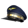 Cotton Unisex Gold Band Embroidered Pilot Hat for Costume Uniform