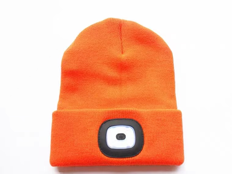 USB Rechargeable Unisex Winter Lighted Beanie Knitted Hat LED