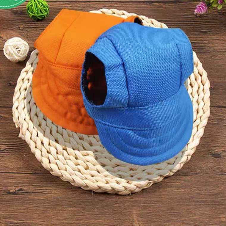 Dog Oxford Fabric Baseball Pet Hat with Ear Holes