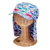 Attached Neck Cover Printed Hat and Cap with Curved Brim