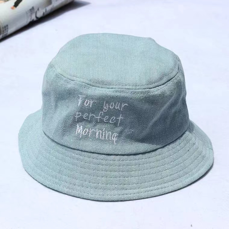 100% Cotton Custom Unisex Bucket Embroidery Hat