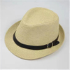 Straw Fedora Contrast Hatband Trim Straw Hat Made in China